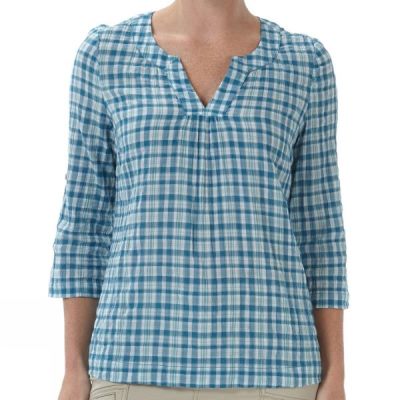 Pullover Royal Robbins Peasant Plaid Mujer - Azules - Chile KBA073142